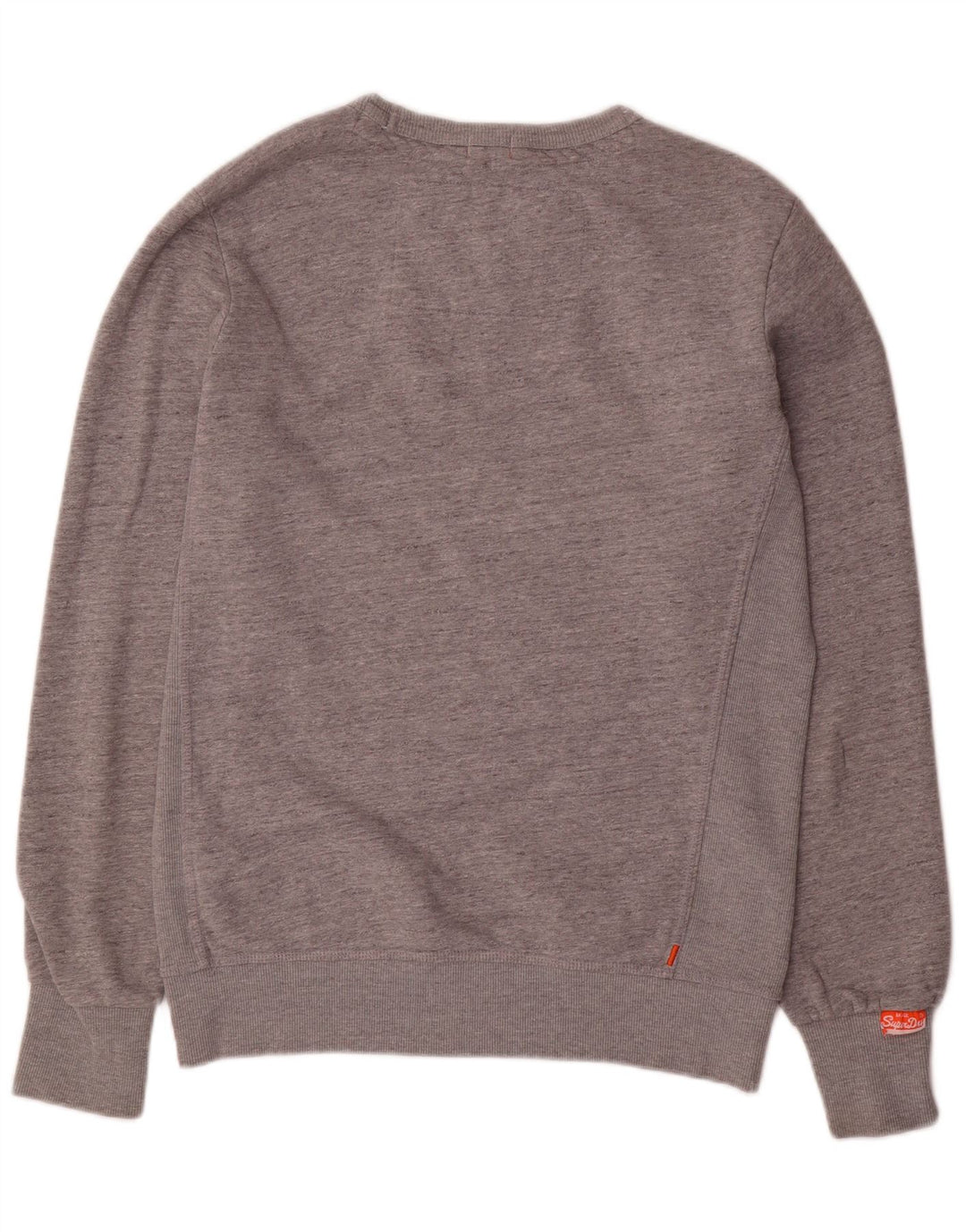 Felpa da uomo SUPERDRY Maglione grande cotone chiazzato grigio