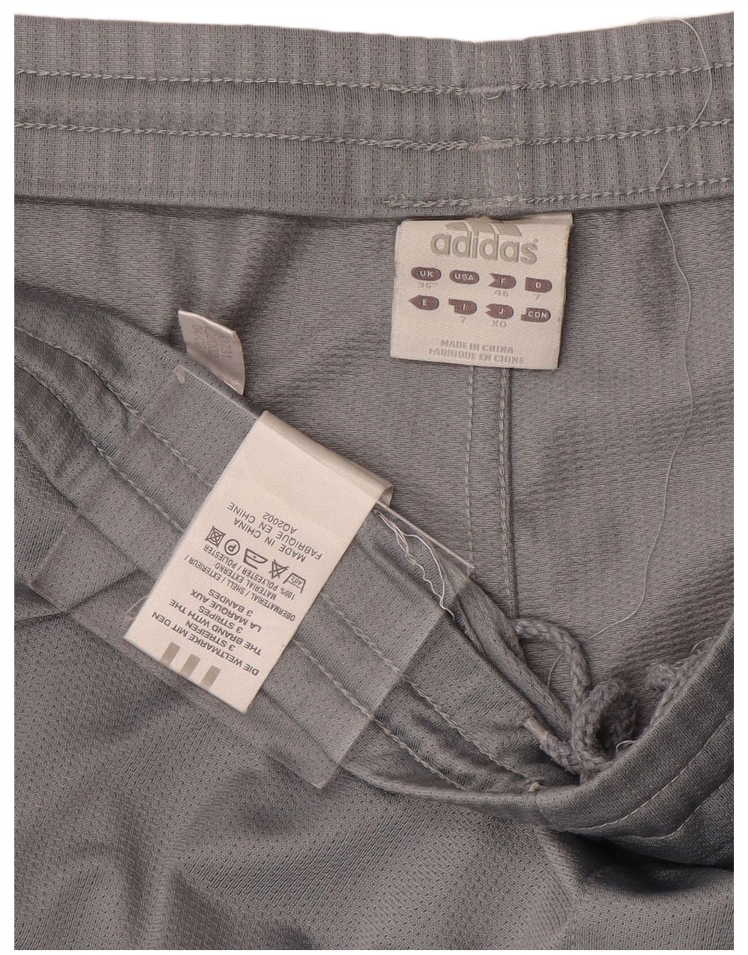 Pantaloncini sportivi Adidas da uomo grandi in poliestere grigio