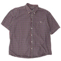 Gant Camicia da uomo a maniche corte vestibilità regolare 3XL Blu a quadri