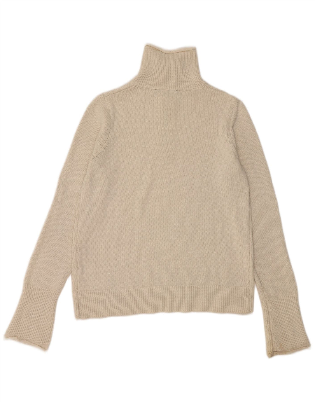 Maglione Zara da donna con collo e zip UK 14 grande bianco