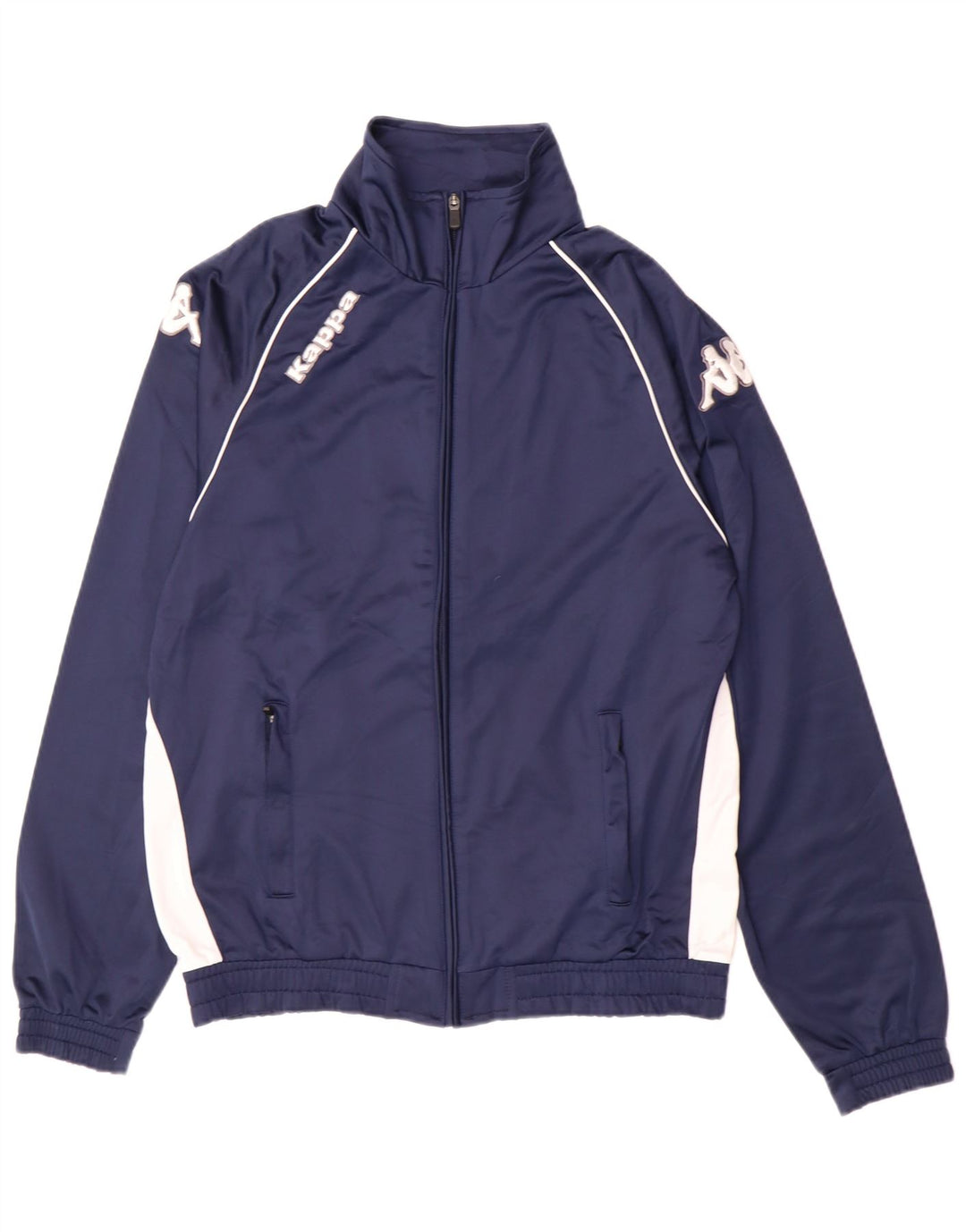 Giacca da tuta da uomo Kappa in poliestere color block medio blu navy