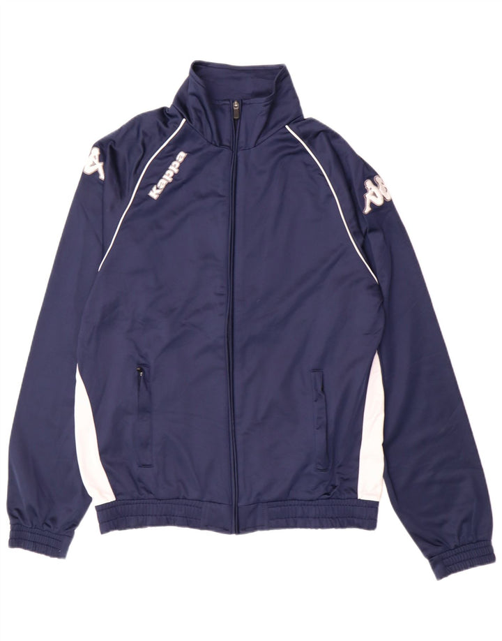 Giacca da tuta da uomo Kappa in poliestere color block medio blu navy