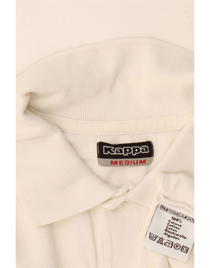 KAPPA Mens Polo Shirt Medium White Cotton Vintage Kappa and Second-Hand Kappa from Messina Hembry 
