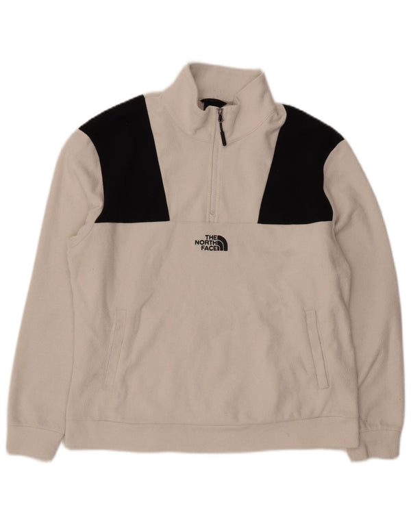 Maglione in pile da donna con collo e zip The North Face UK 14 Medium White Colourblock