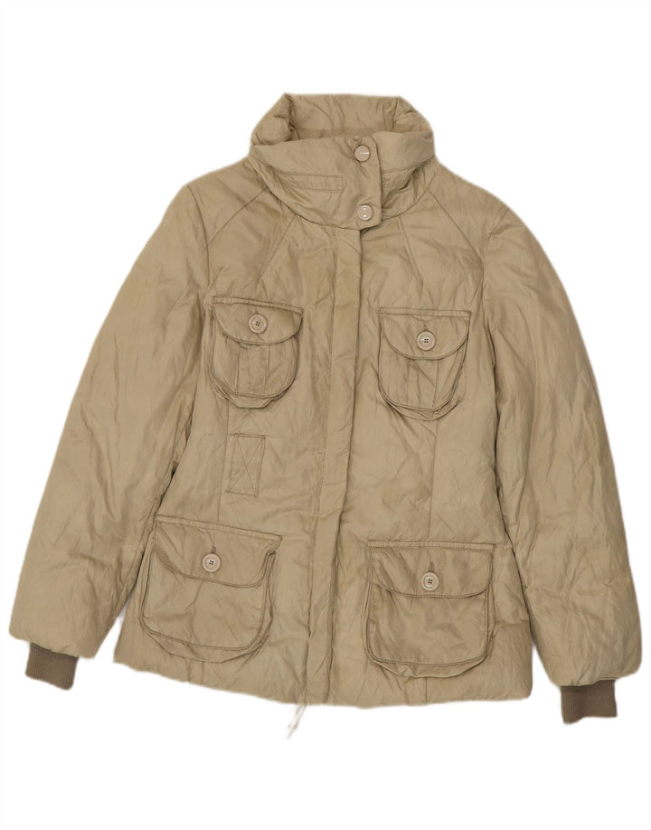 Max & Co. Giacca imbottita da donna UK 8 Small Beige Poliestere
