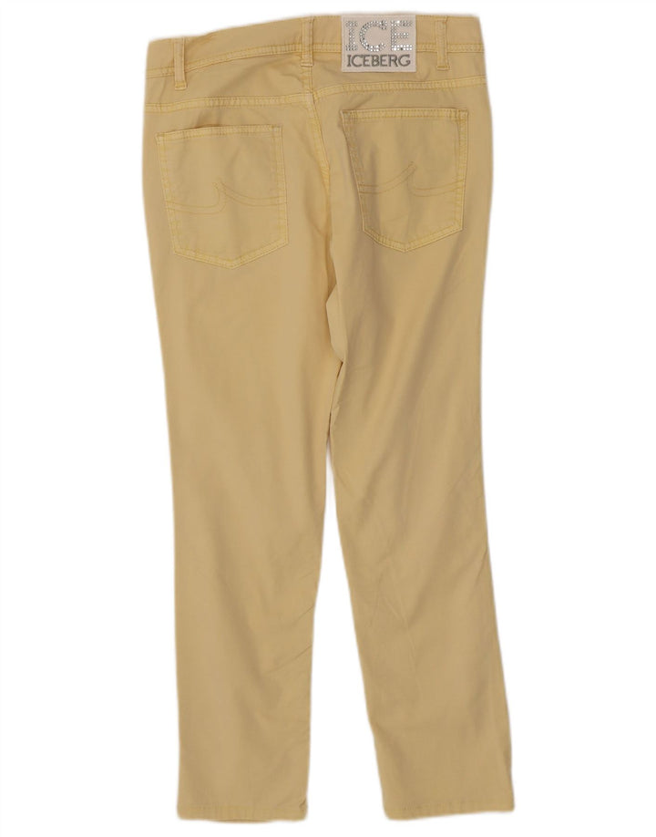 Pantaloni cropped slim da donna ICEBERG W27 L25 gialli