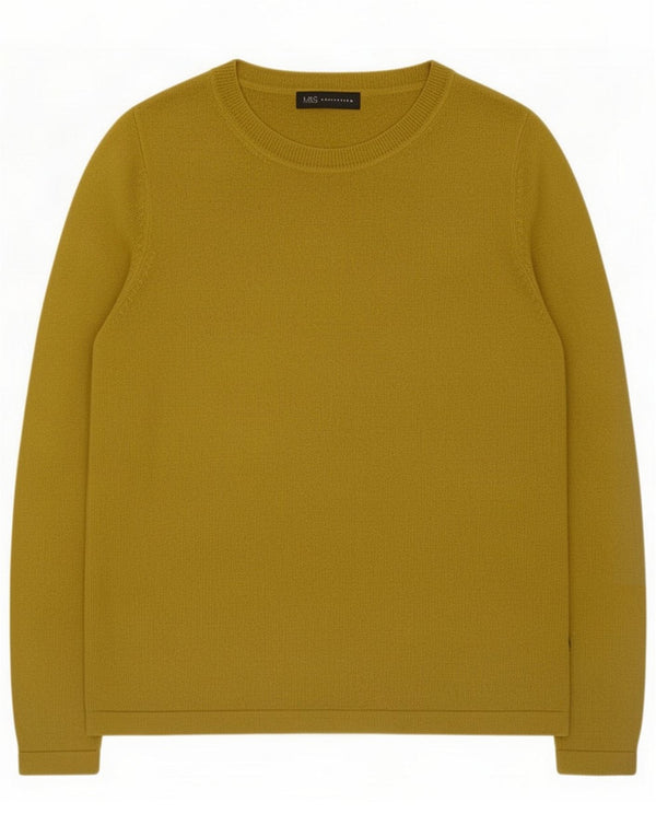 Marks & Spencer maglione da donna con scollo a barchetta UK 12 Acrilico verde medio