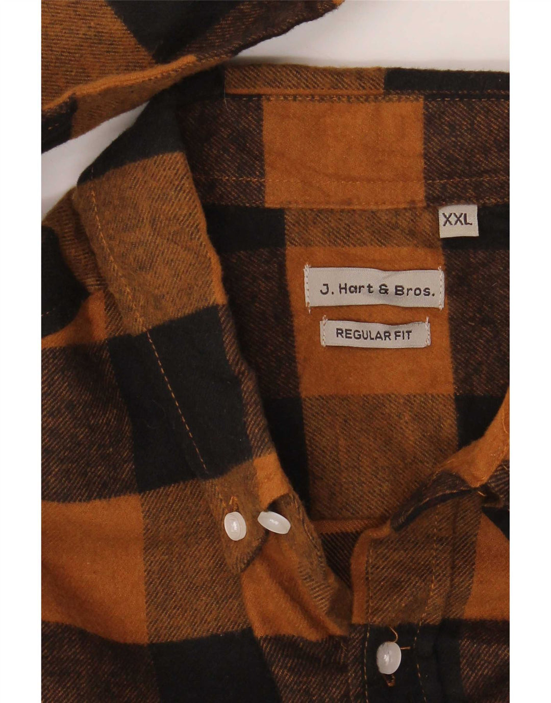 J. Hart & Bros Camicia da uomo in flanella vestibilità regolare 2XL a quadretti marroni