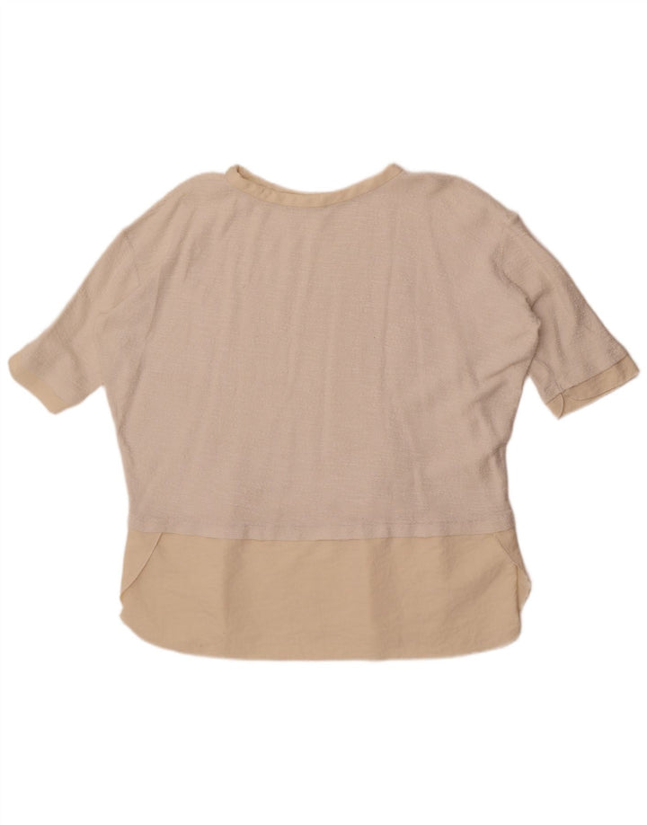 T-shirt oversize da donna Zara UK 16 grande bianca