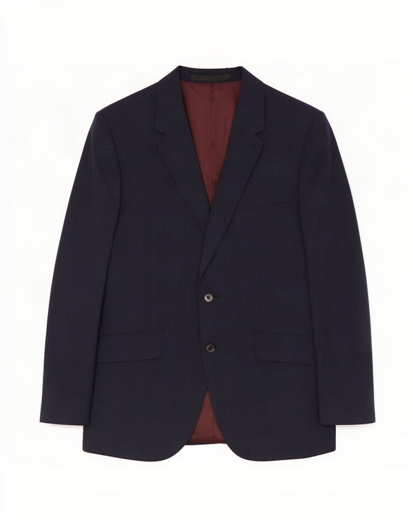 Giacca blazer a 2 bottoni da uomo Marks & Spencer UK 40 media lana blu navy