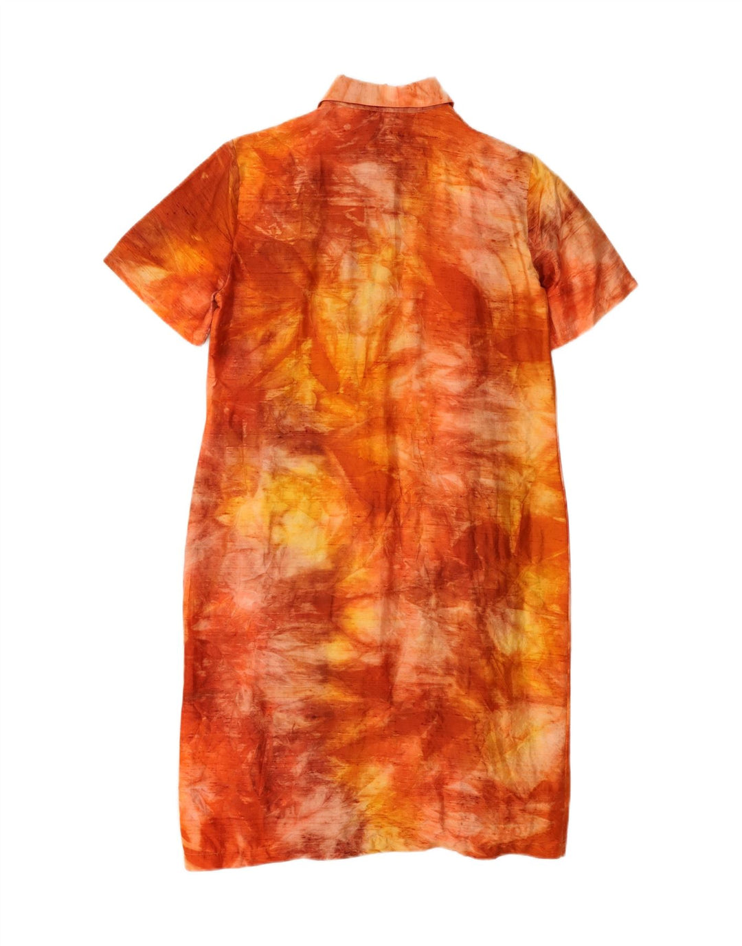 Abito camicia da donna Daniel & Mayer IT 46 Large arancione in seta tie-dye