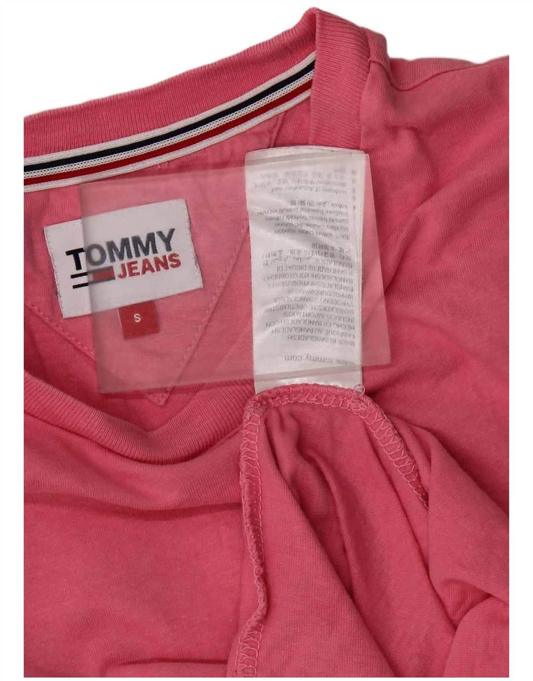 TOMMY HILFIGER T-shirt da uomo Top piccola in cotone rosa