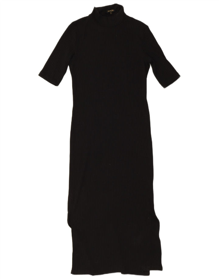 Massimo Dutti Abito maxi maglione da donna a maniche corte UK 12 Medio Nero