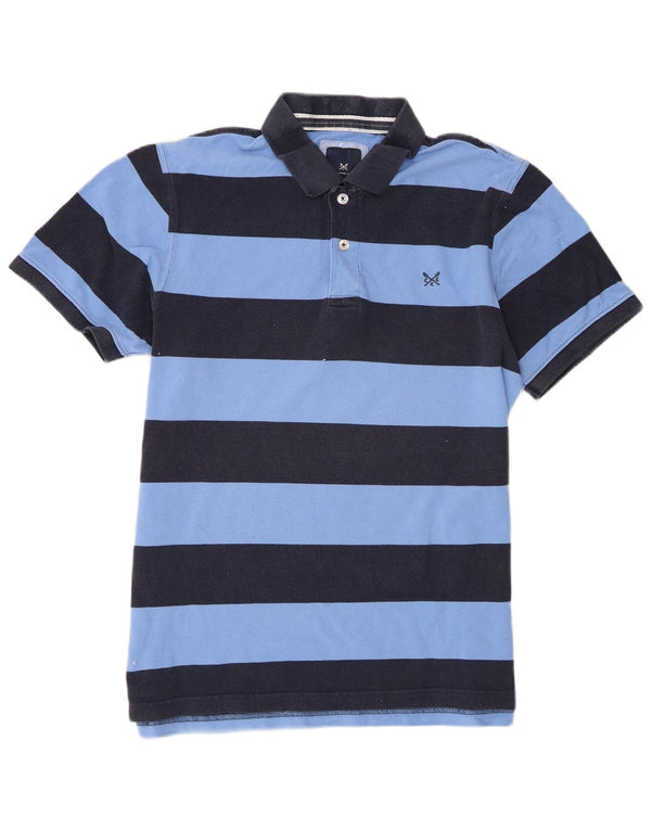 Crew Clothing Polo da uomo grande in cotone a righe blu navy