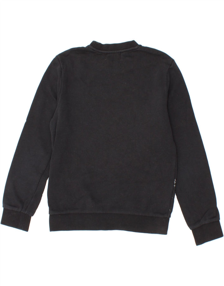 RICHMOND Boys Graphic Sweatshirt Jumper 7-8 Years Black Geometric Cotton Vintage Richmond and Second-Hand Richmond from Messina Hembry 