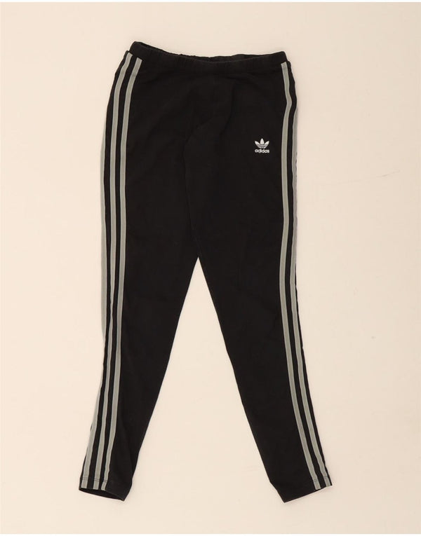 Pantaloni della tuta da donna Adidas UK 10 Small Black Cotton Sports