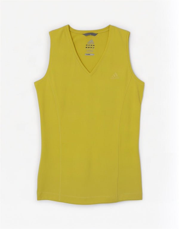 Canotta Adidas Climalite da donna UK 14 poliestere giallo medio