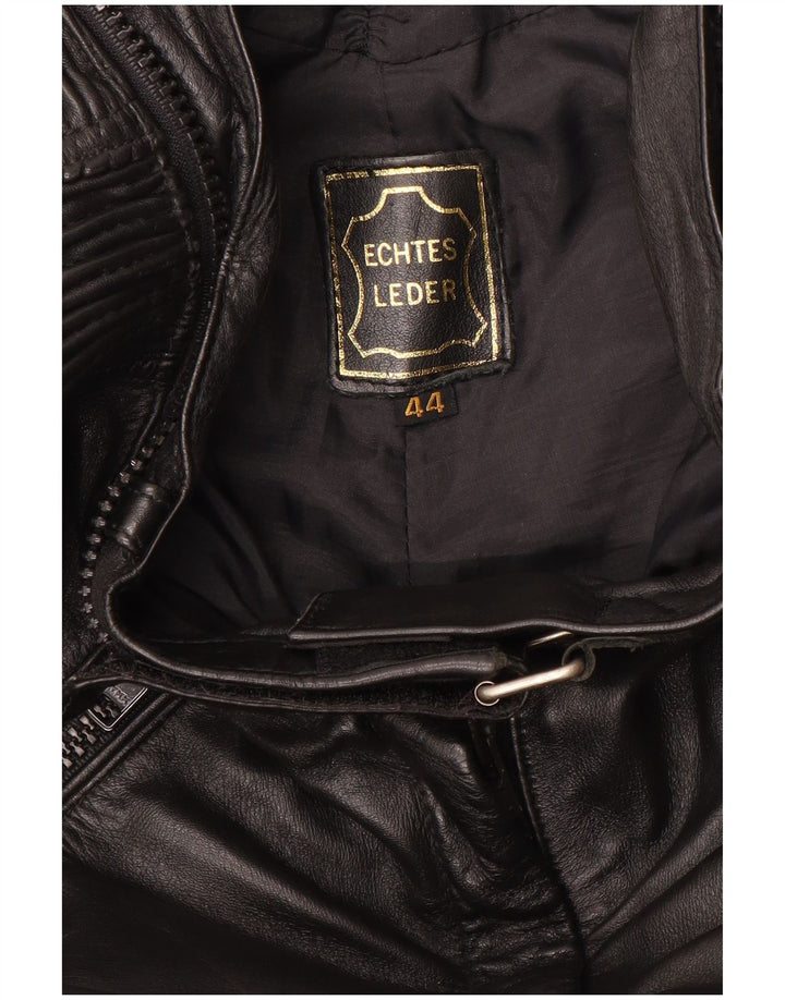 Pantaloni Moto Racer da donna VINTAGE IT 44 Medio W30 L27 Pelle Nera