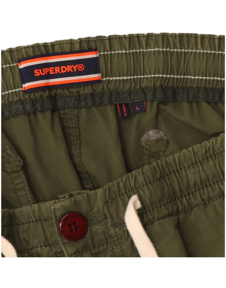 Pantaloncini chino da uomo Superdry grandi W34 cotone kaki