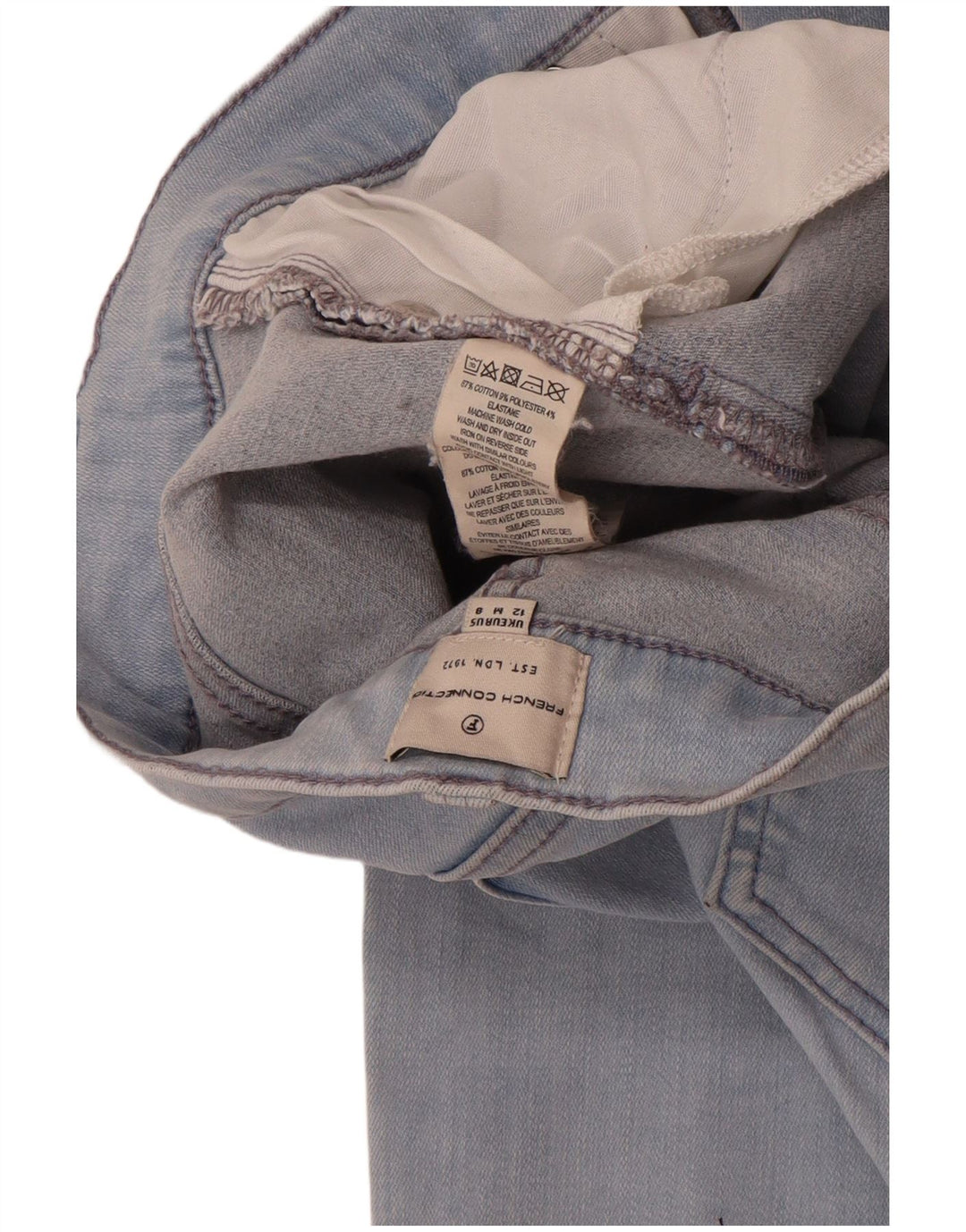 Jeans slim da donna French Connection UK 12 medio W28 L28 cotone blu
