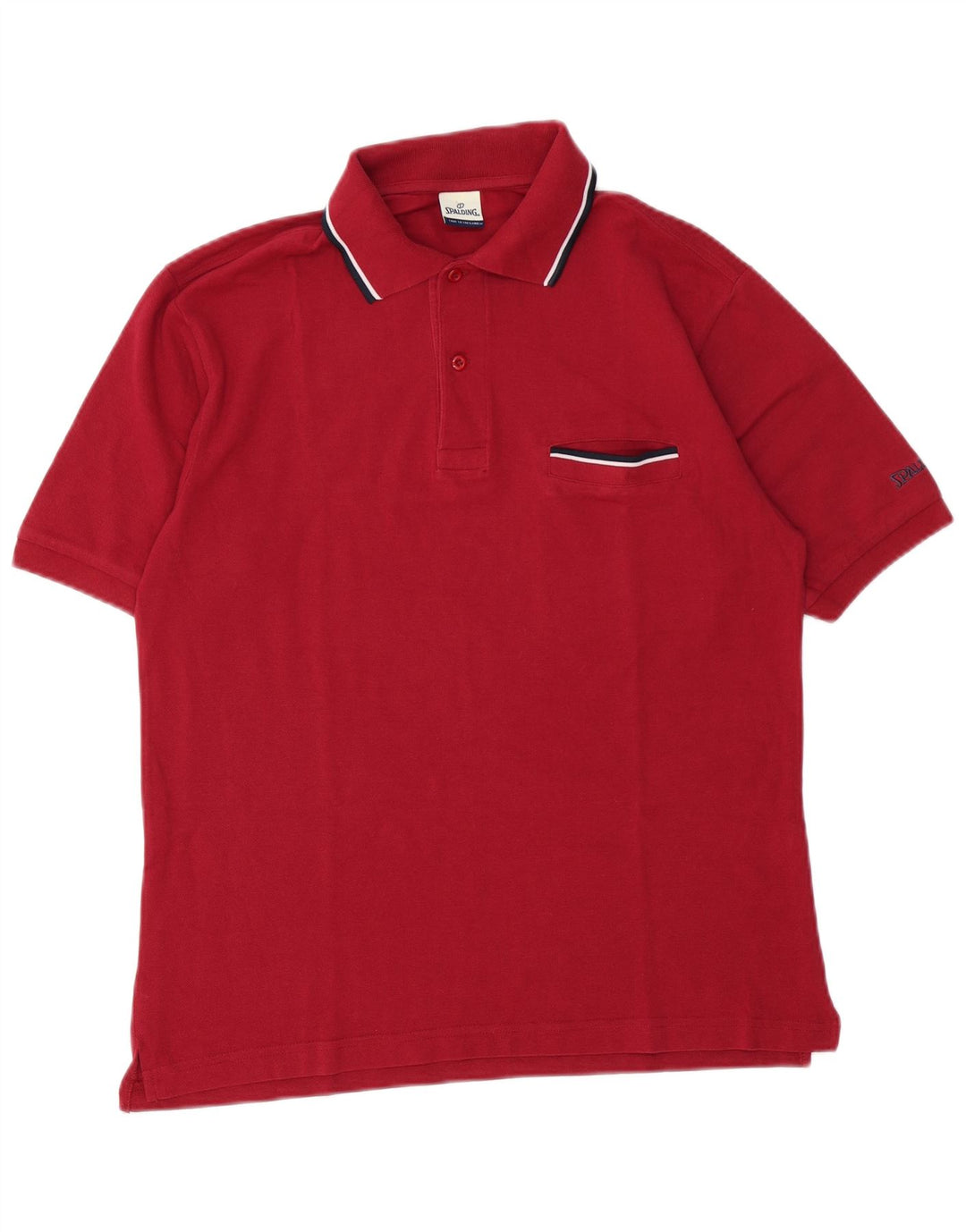 Polo Uomo Spalding in cotone Bordeaux Medio