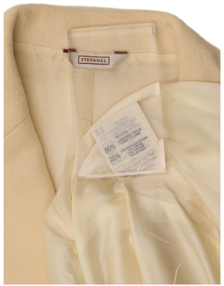 Giacca blazer da donna a 3 bottoni Stefanel UK 14 Lana beige medio