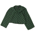 Camicetta oversize corta da donna Zara con maniche a 3/4, taglia UK 10, piccolo motivo a quadri verdi