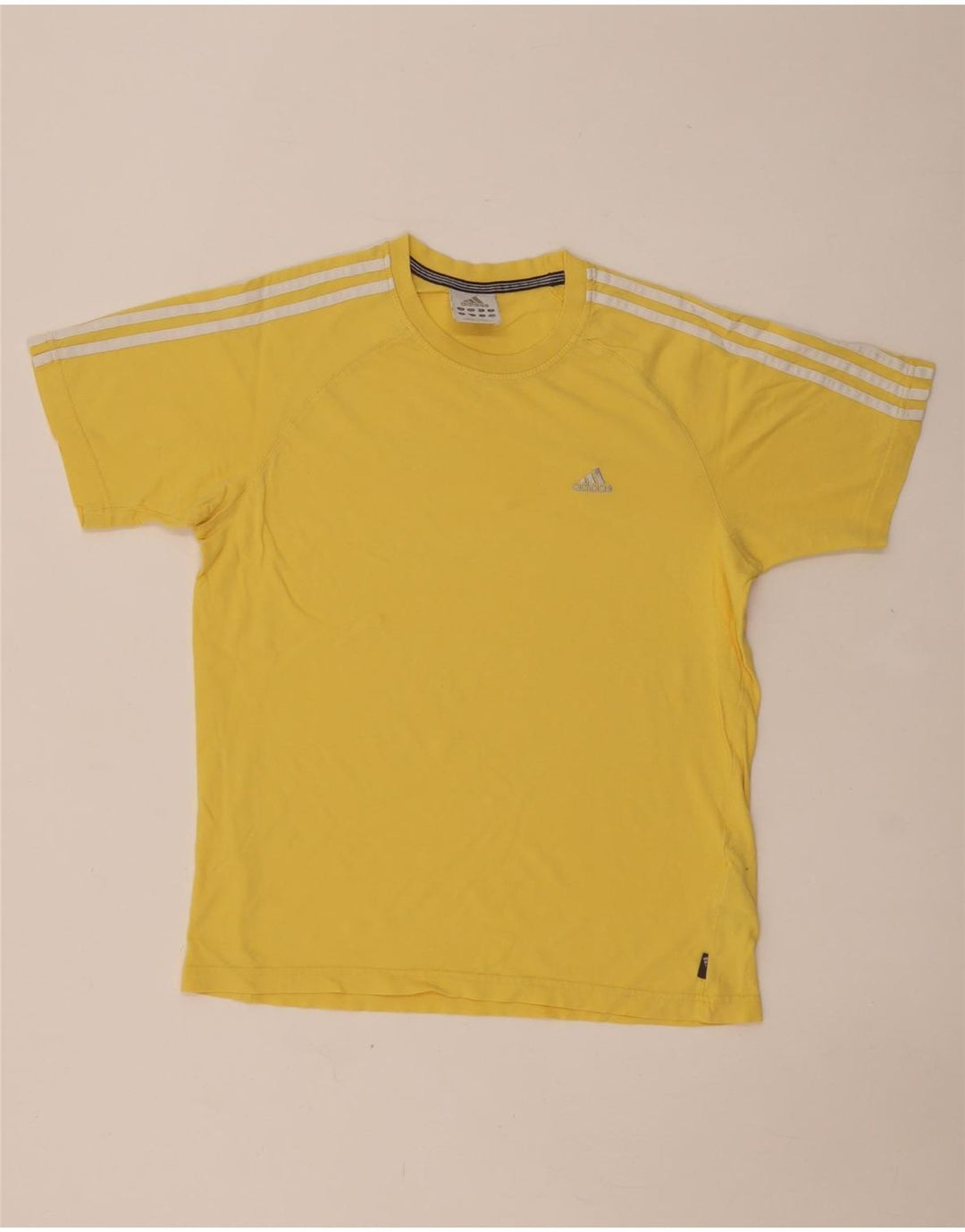 T-shirt da uomo Adidas Top Small in cotone giallo