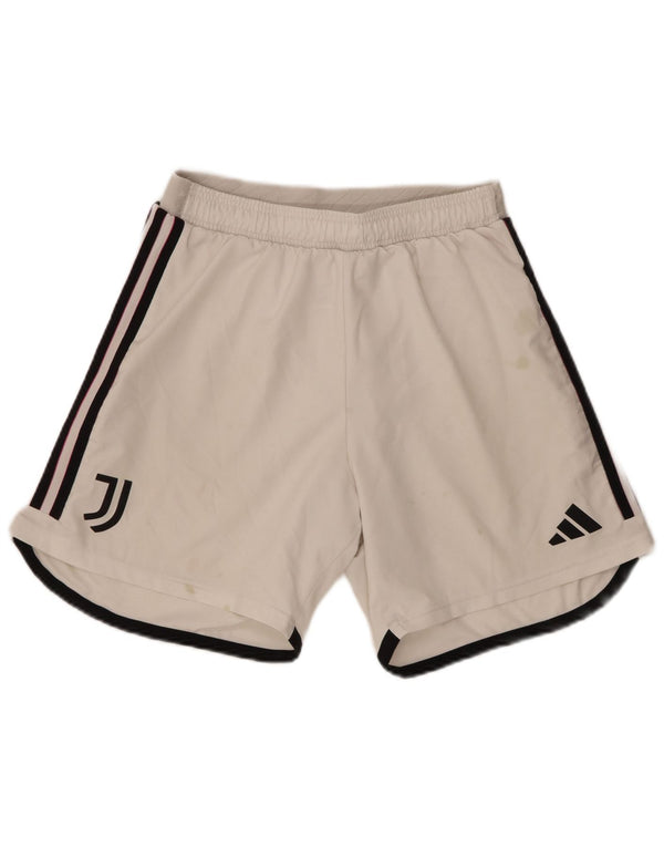 Pantaloncini sportivi Adidas da uomo Juventus, poliestere bianco medio