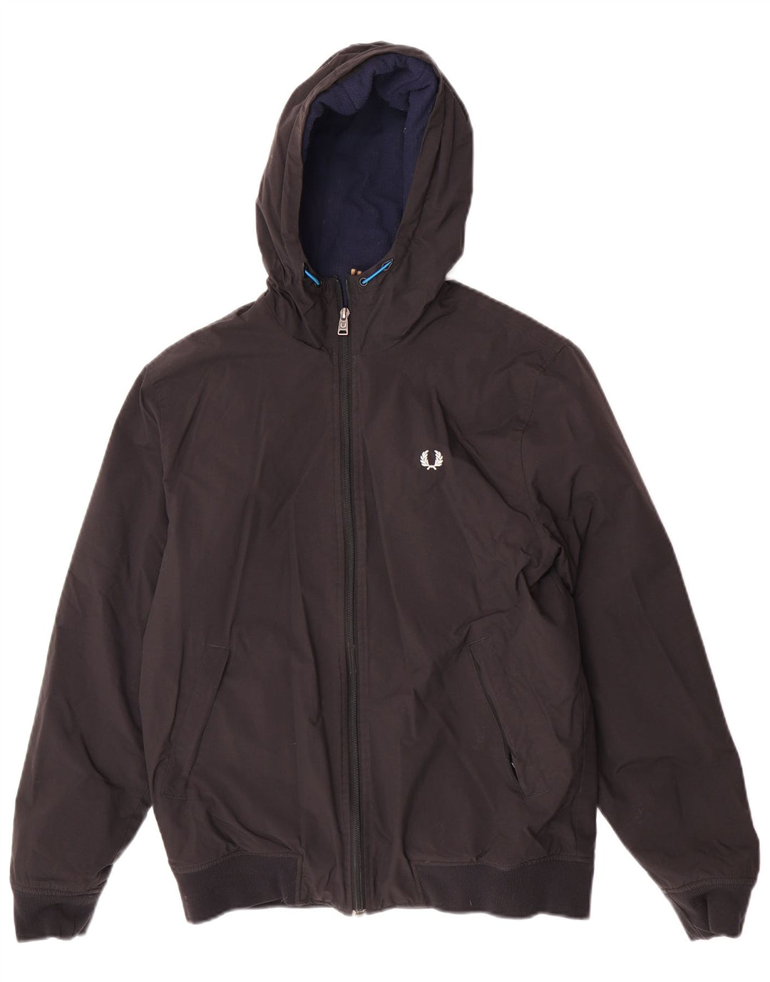 Bomber con cappuccio da uomo Fred Perry UK 36 Small Nero Poliammide