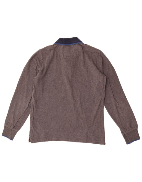 Polo da rugby da uomo a maniche lunghe North Sails Small in cotone grigio