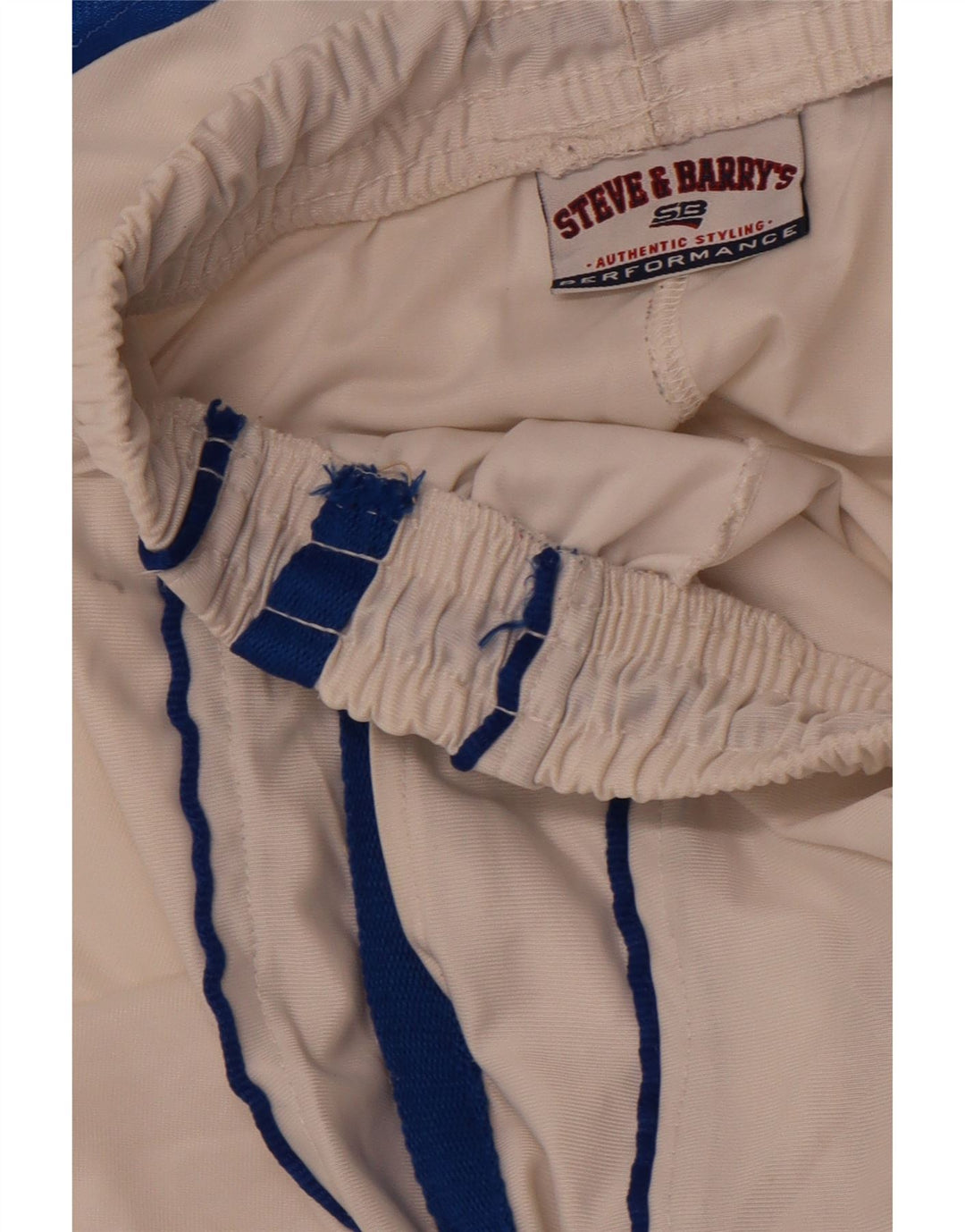 STEVE & BARYY'S Pantaloncini sportivi da uomo Grandi in poliestere color block bianco