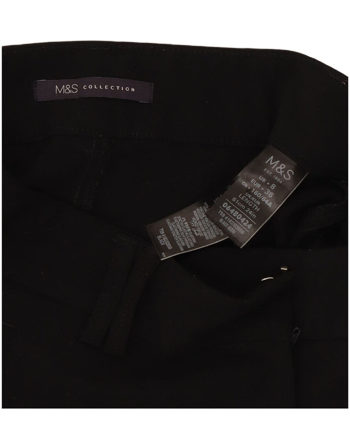 Gonna a tubino da donna Marks & Spencer UK 8 piccola W27 poliestere nero