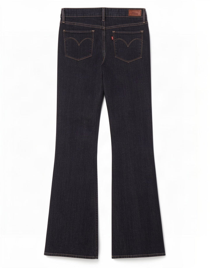 Jeans Levi's da donna svasati con curvatura leggera W27 L32 cotone blu navy