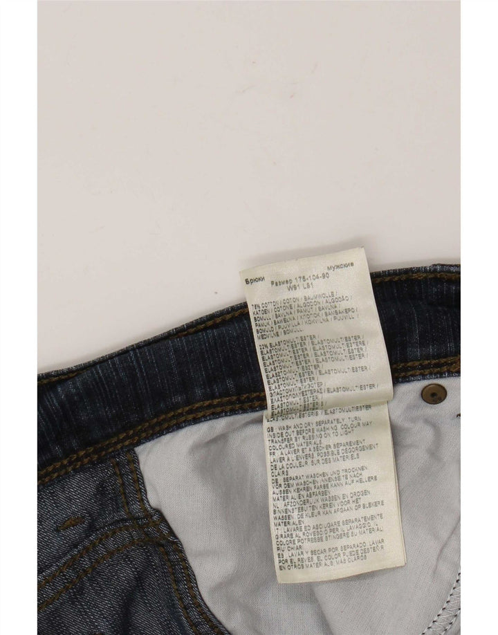 Jeans dritti da uomo Wrangler vestibilità regolare W36 L32 cotone blu