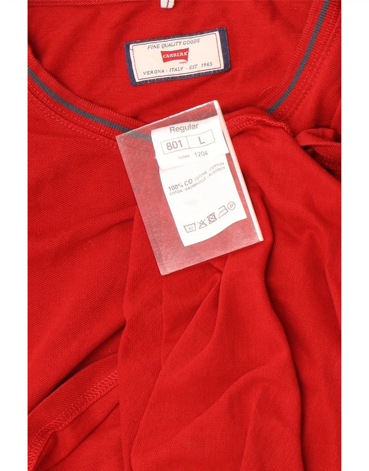 T-shirt da uomo Carrera Top grande in cotone rosso