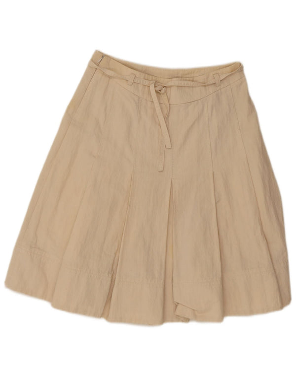 Gonna a pieghe da donna Marella UK 8 piccola W28 cotone bianco sporco