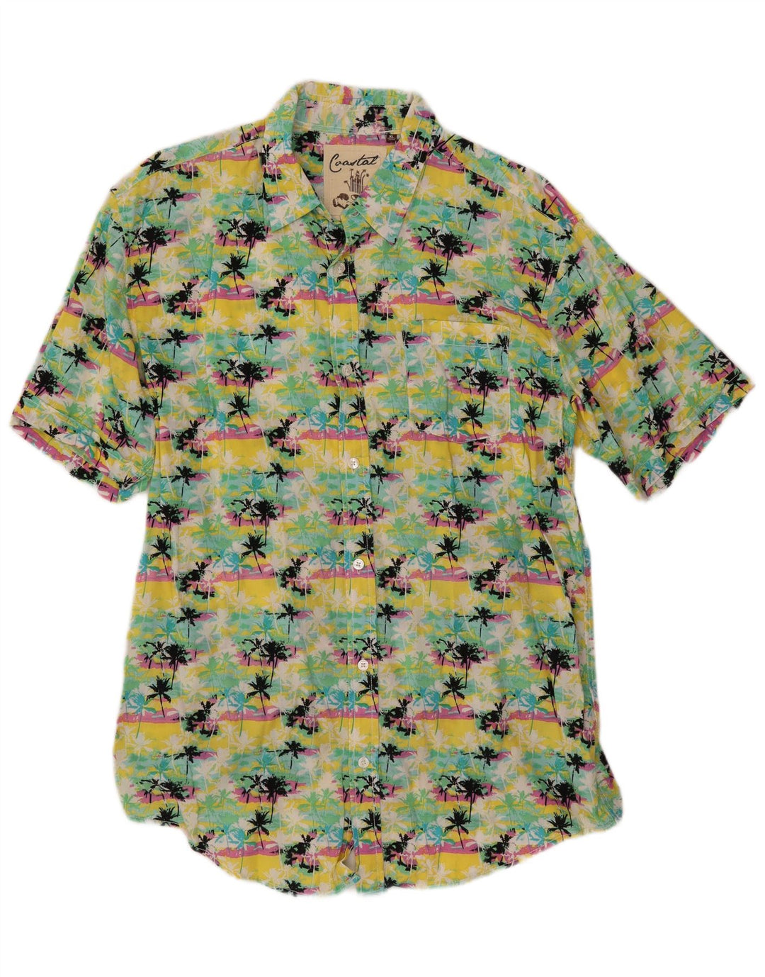 Camicia a maniche corte da uomo VINTAGE XL in cotone multicolore hawaiano