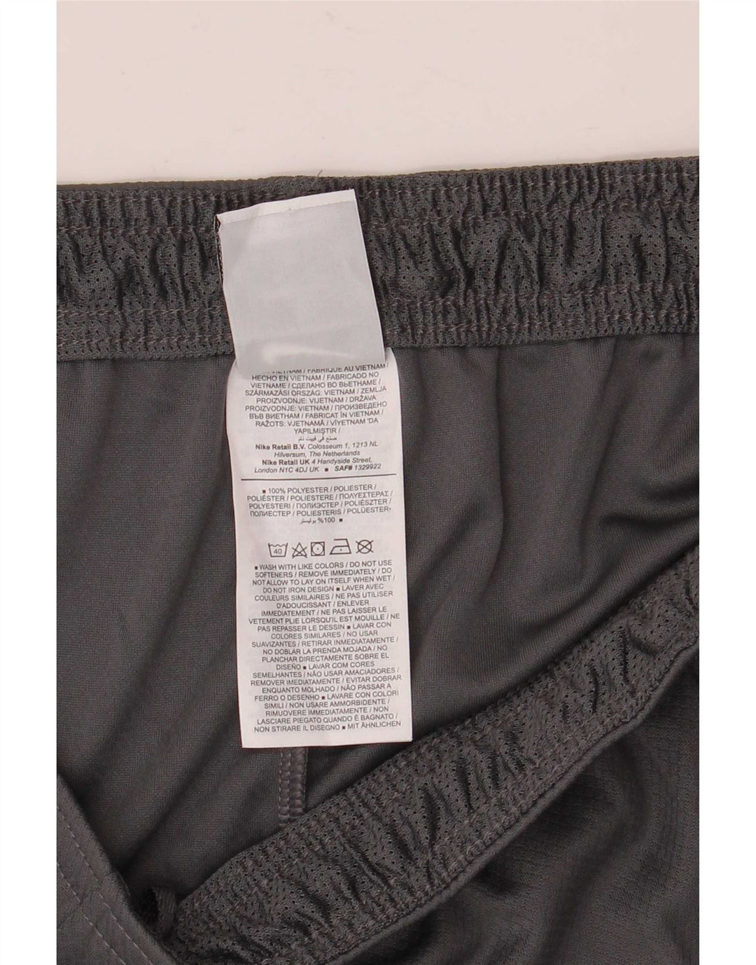 Pantaloncini sportivi Nike Dri Fit da uomo XL in poliestere color block grigio