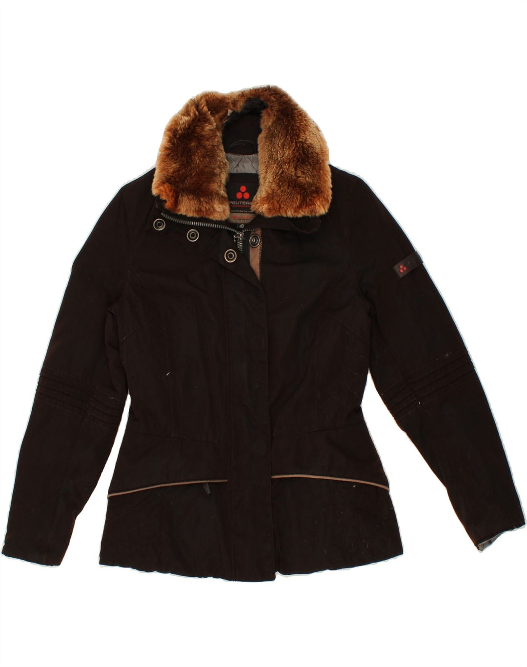 PEUTEREY Womens Padded Jacket IT 40 Small Brown Vintage PEUTEREY and Second-Hand PEUTEREY from Messina Hembry 