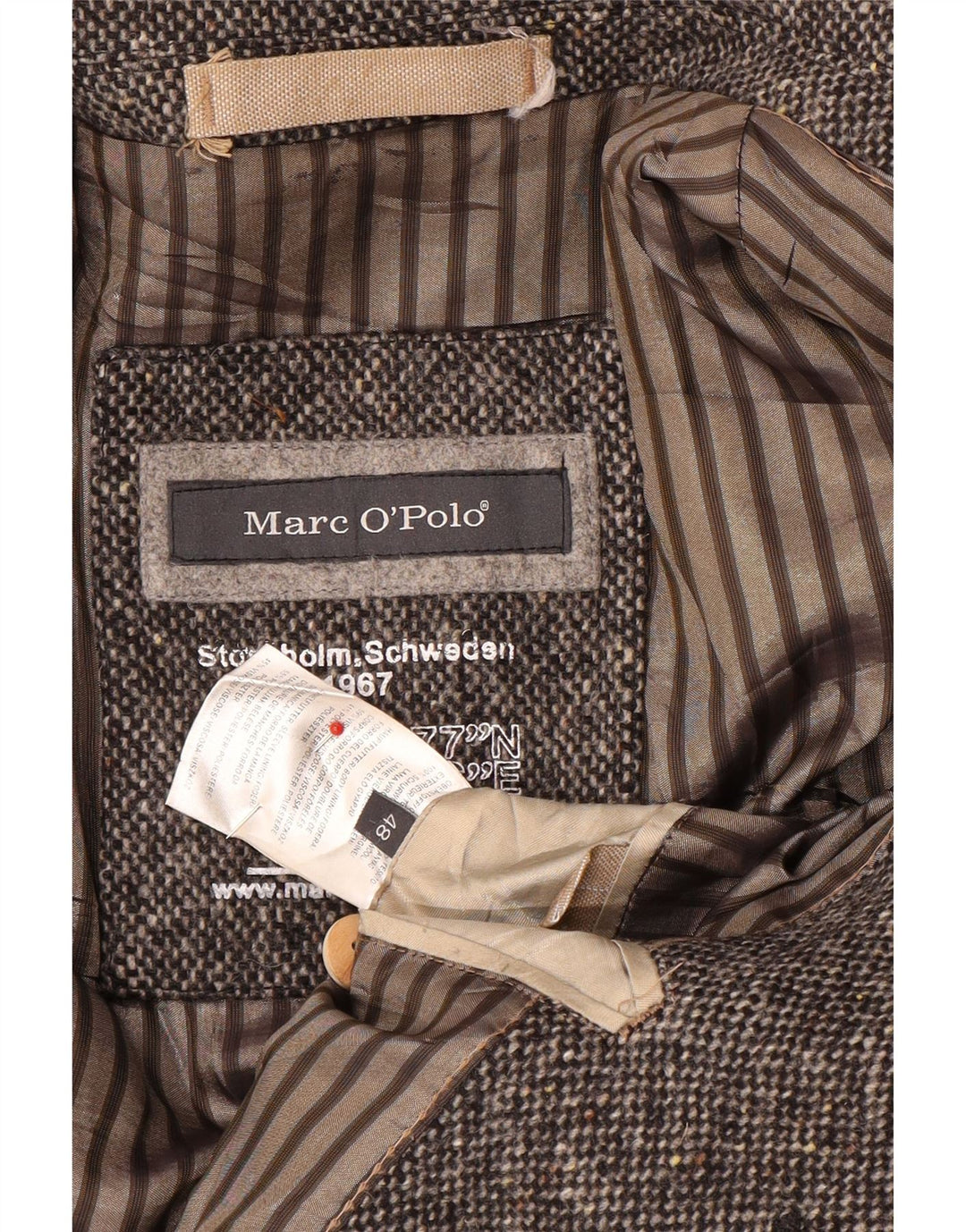Cappotto da uomo Marc O'Polo UK 48 Lana screziata grigio medio