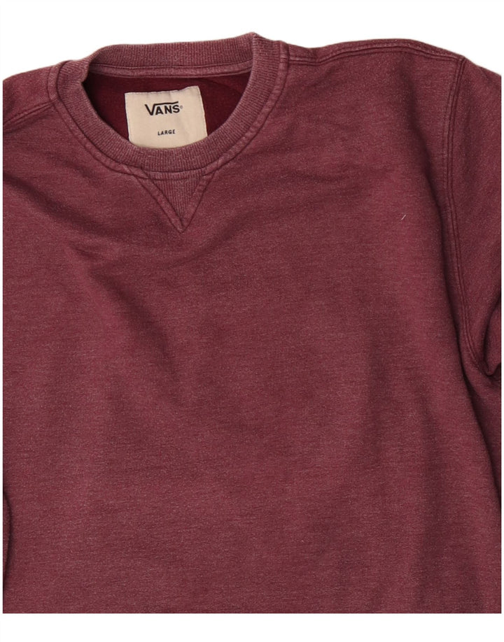 Felpa da uomo VANS maglione grande in cotone bordeaux