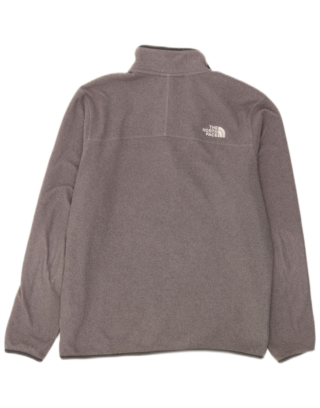 Maglione in pile da uomo The North Face con zip e collo, sportivo in poliestere grigio medio