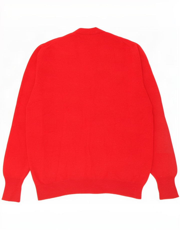 Maglione cardigan da uomo William Lockie grande lana d'agnello rossa