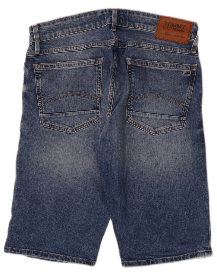 Pantaloncini di jeans dalla vestibilità rilassata da uomo Tommy Hilfiger W30 cotone blu medio