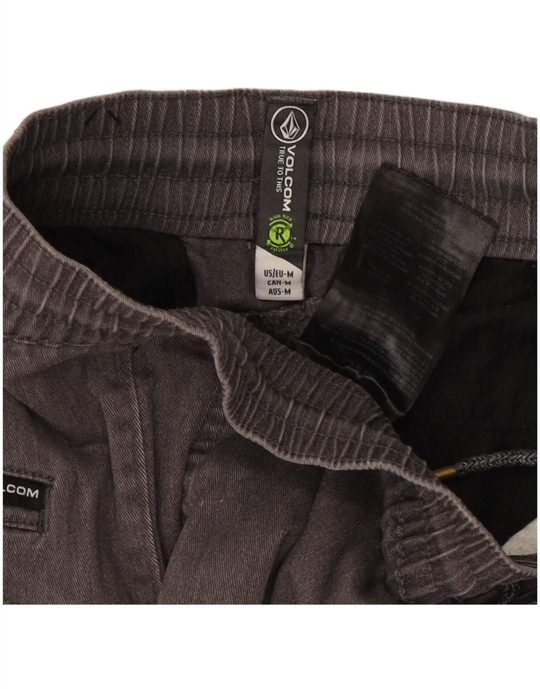 Pantaloni chino da jogging da donna Volcom medi W30 L27 cotone grigio