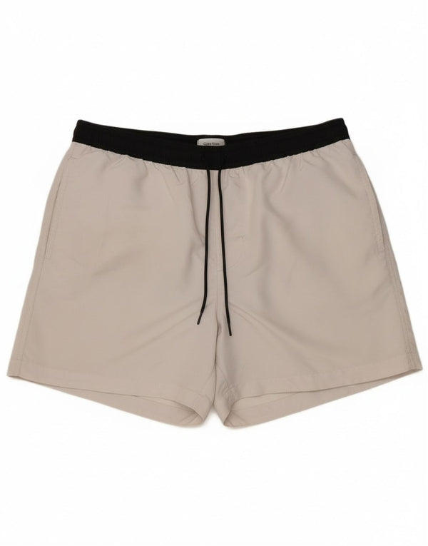 Pantaloncini da bagno da uomo Calvin Klein XL poliestere bianco