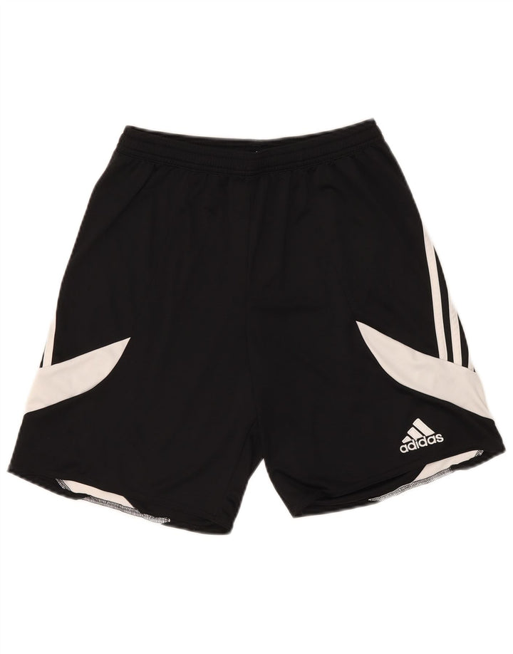 Pantaloncini sportivi Adidas Climalite da uomo piccoli in poliestere color block nero