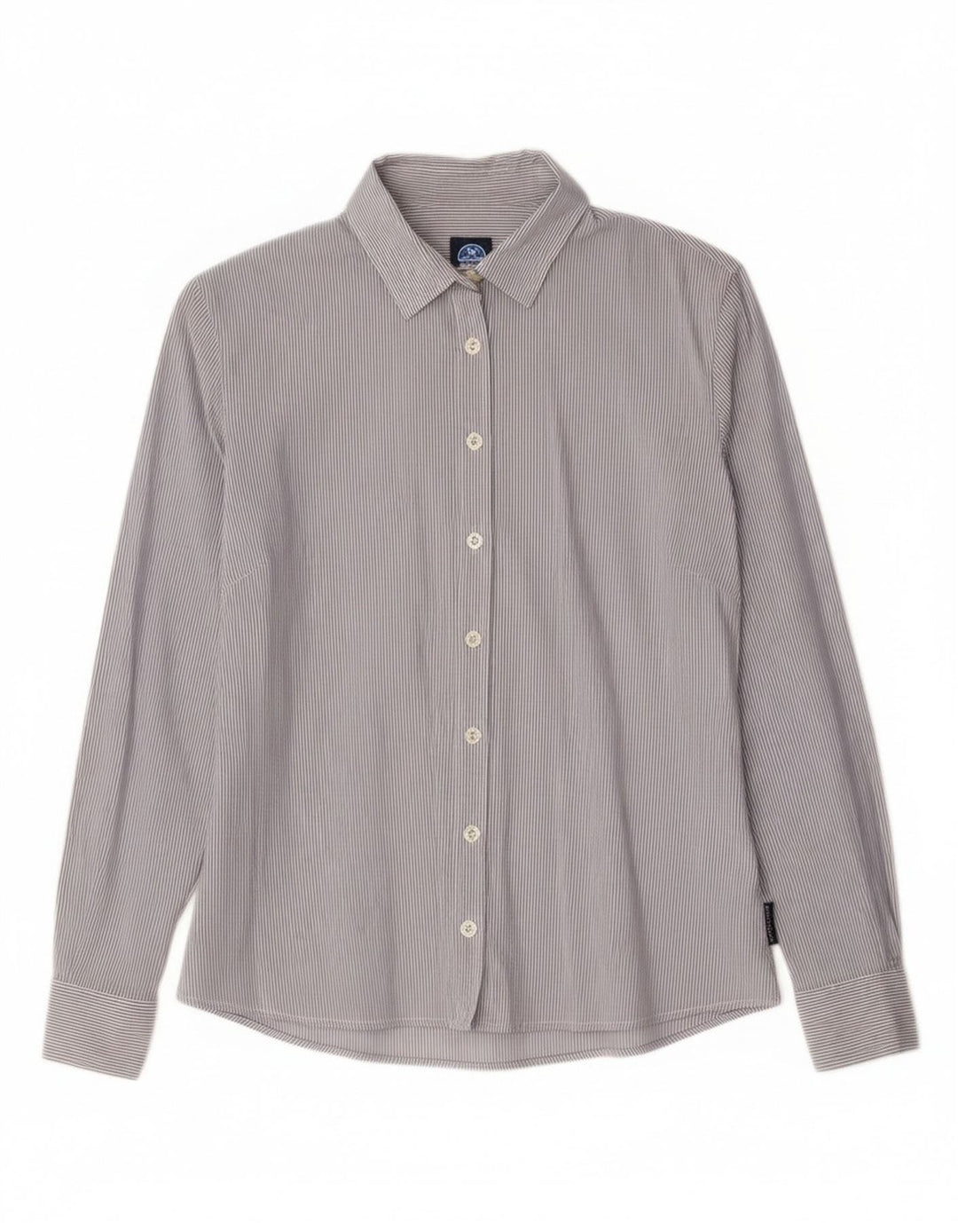 Camicia da donna North Sails UK 10 piccolo cotone gessato blu