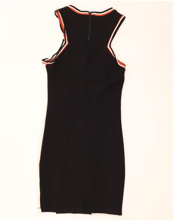 Topshop Abito tubino senza maniche con grafica da donna UK 8 Small Black Colourblock